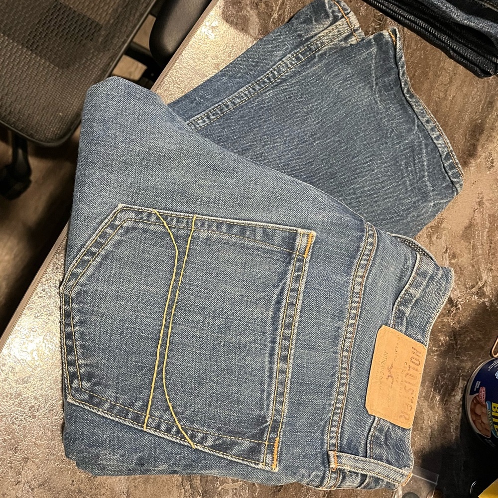 Hollister Button Fly Five Pocket 100% Cotton Denim Jeans Size 31x30